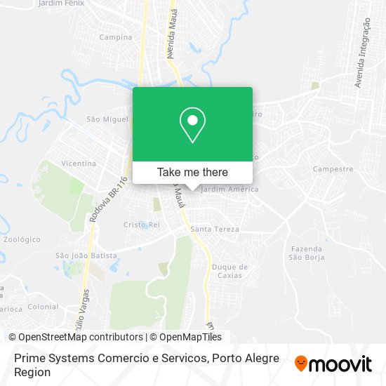 Mapa Prime Systems Comercio e Servicos