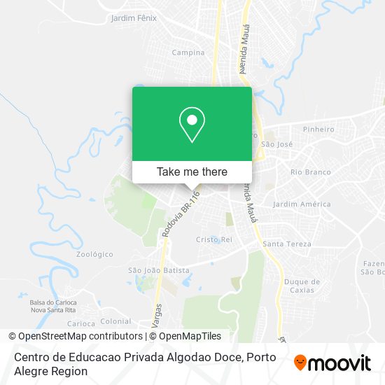 Mapa Centro de Educacao Privada Algodao Doce