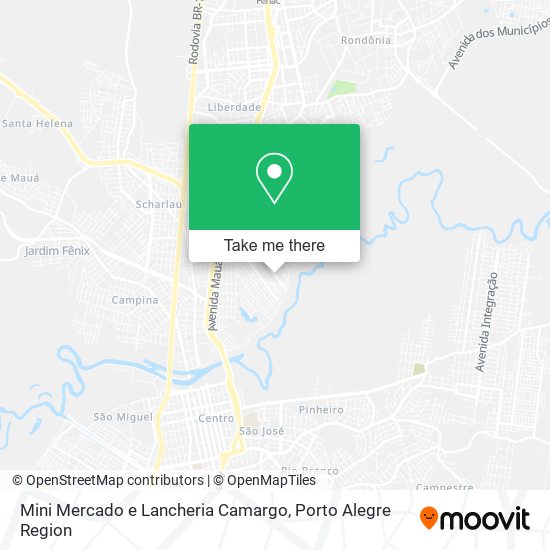 Mapa Mini Mercado e Lancheria Camargo