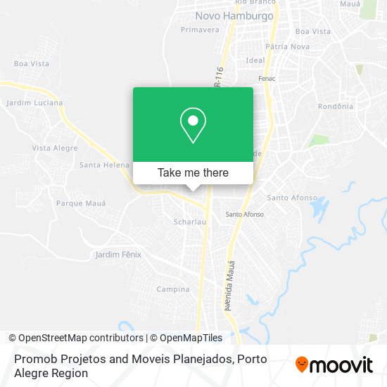 Promob Projetos and Moveis Planejados map