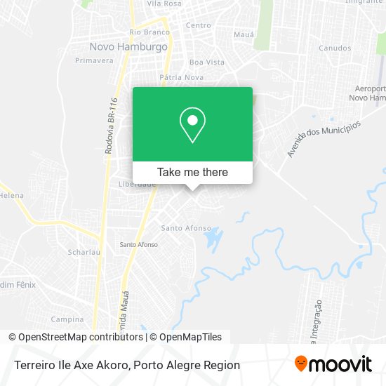 Mapa Terreiro Ile Axe Akoro