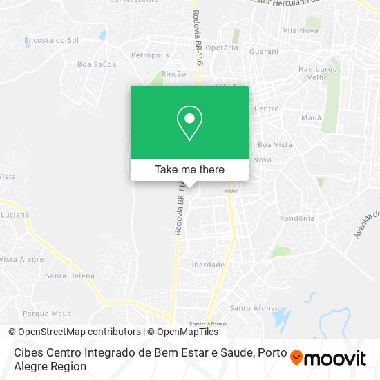 Mapa Cibes Centro Integrado de Bem Estar e Saude