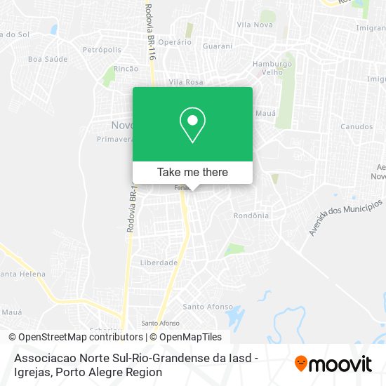 Associacao Norte Sul-Rio-Grandense da Iasd - Igrejas map