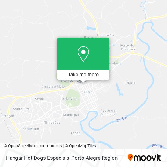 Hangar Hot Dogs Especiais map