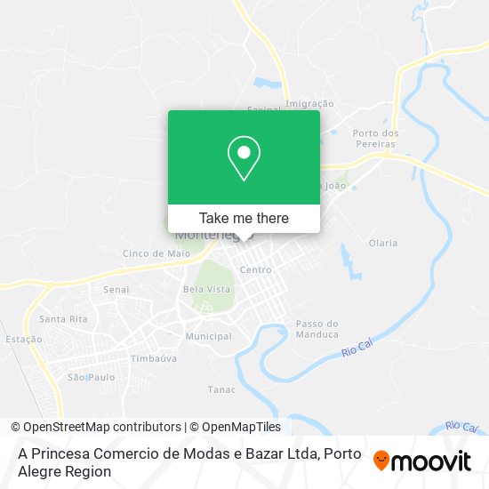 Mapa A Princesa Comercio de Modas e Bazar Ltda