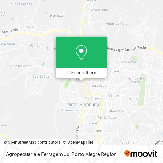 Agropecuaria e Ferragem Jc map