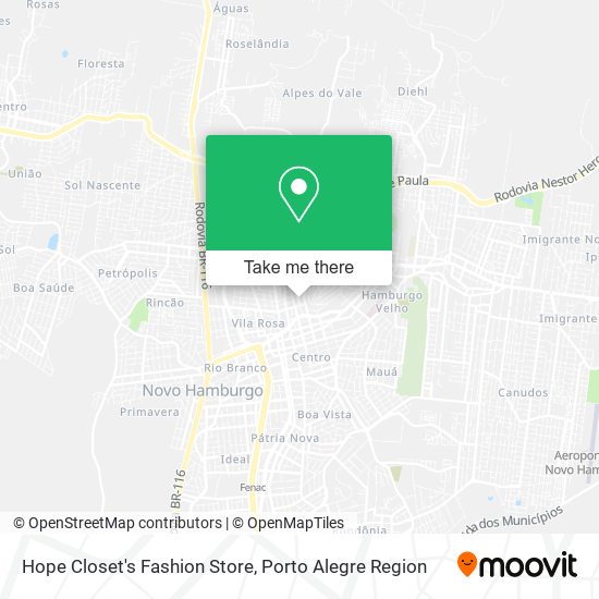 Hope Closet's Fashion Store map