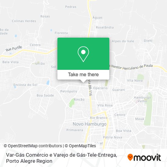 Mapa Var-Gás Comércio e Varejo de Gás-Tele-Entrega