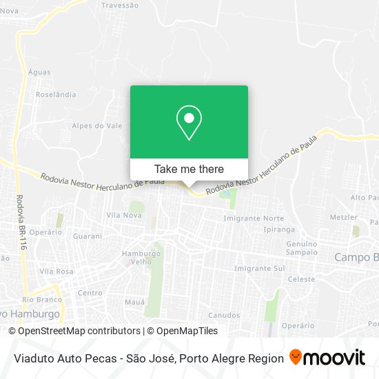 Mapa Viaduto Auto Pecas - São José