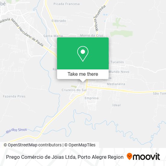 Mapa Prego Comércio de Jóias Ltda