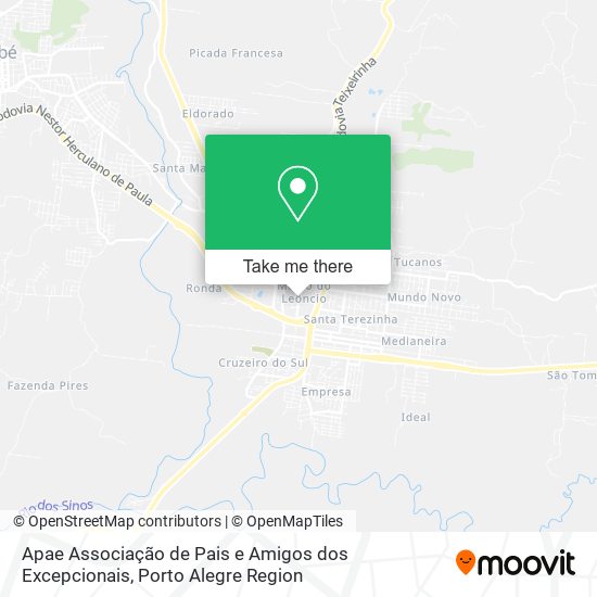 Apae Associação de Pais e Amigos dos Excepcionais map