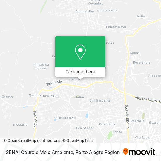 SENAI Couro e Meio Ambiente map