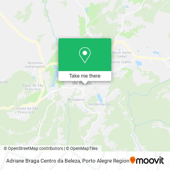 Mapa Adriane Braga Centro da Beleza