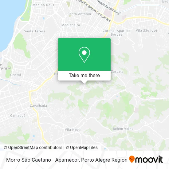 Morro São Caetano - Apamecor map