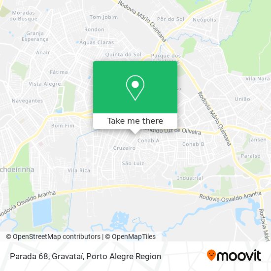 Mapa Parada 68, Gravataí