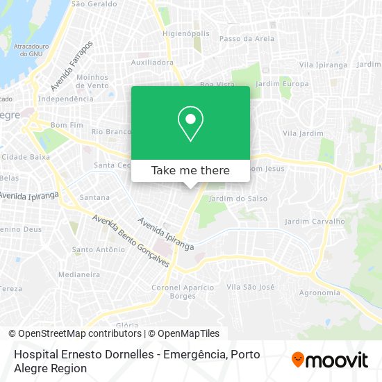 Hospital Ernesto Dornelles - Emergência map