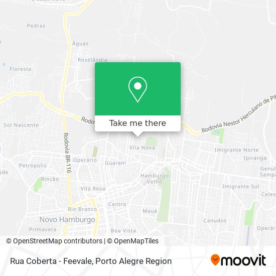 Rua Coberta - Feevale map