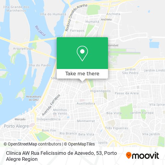 Clínica AW Rua Felicíssimo de Azevedo, 53 map
