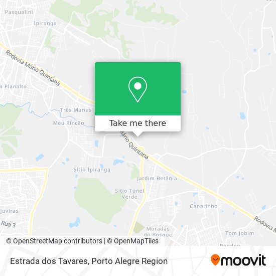 Mapa Estrada dos Tavares