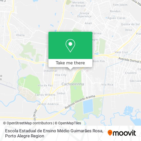 Mapa Escola Estadual de Ensino Médio Guimarães Rosa