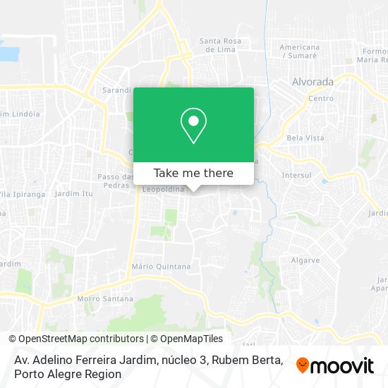 Mapa Av. Adelino Ferreira Jardim, núcleo 3, Rubem Berta