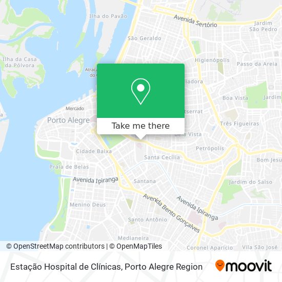 Mapa Estação Hospital de Clínicas