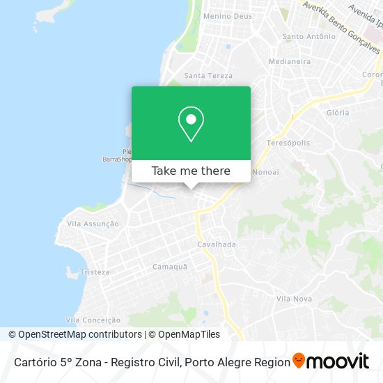 Mapa Cartório 5º Zona - Registro Civil