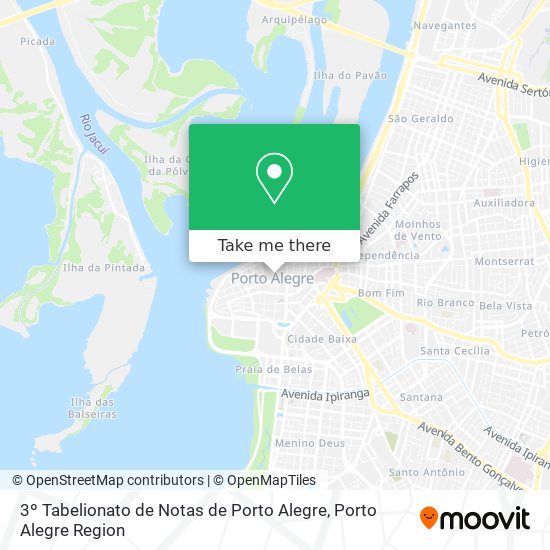 Mapa 3º Tabelionato de Notas de Porto Alegre