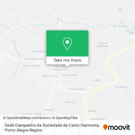 Mapa Sede Campestre da Sociedade de Canto Harmonia