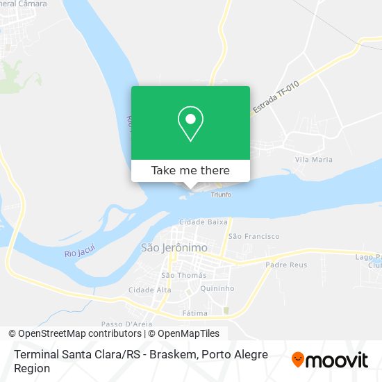 Terminal Santa Clara / RS - Braskem map