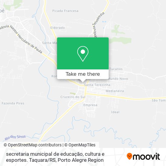 Mapa secretaria municipal de educação, cultura e esportes. Taquara / RS