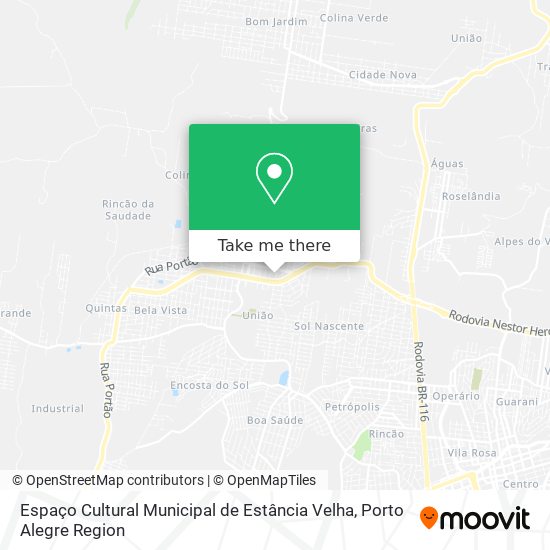 Mapa Espaço Cultural Municipal de Estância Velha