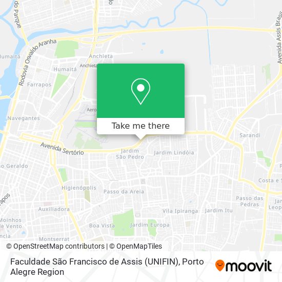 Mapa Faculdade São Francisco de Assis (UNIFIN)