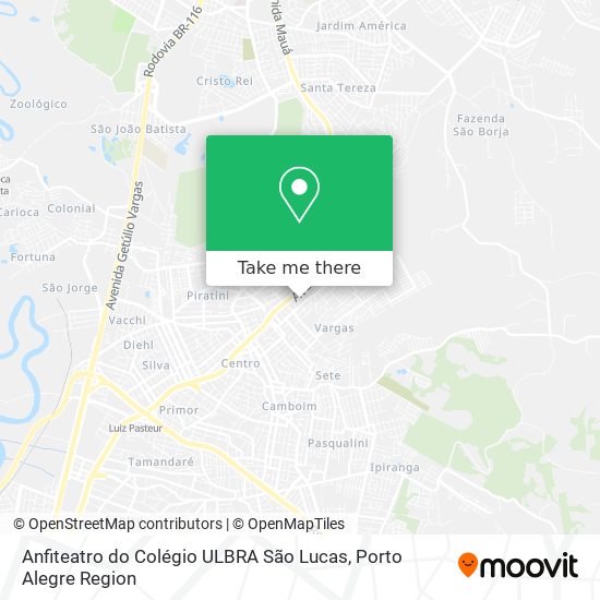 Mapa Anfiteatro do Colégio ULBRA São Lucas