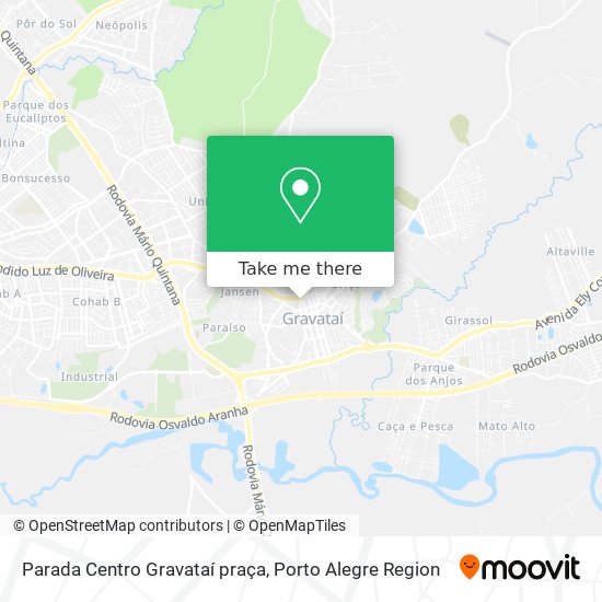 Mapa Parada Centro Gravataí praça