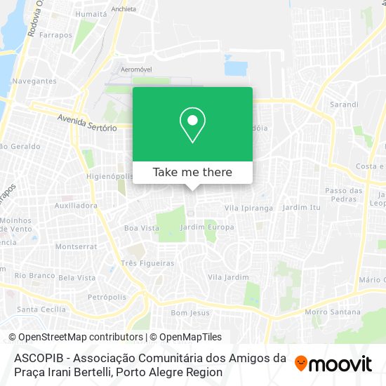 Mapa ASCOPIB - Associação Comunitária dos Amigos da Praça Irani Bertelli