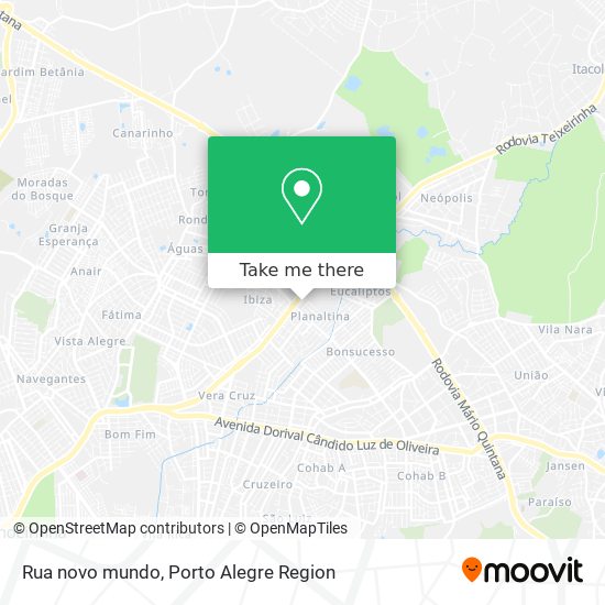 Rua novo mundo map