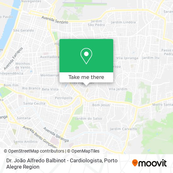 Mapa Dr. João Alfredo Balbinot - Cardiologista