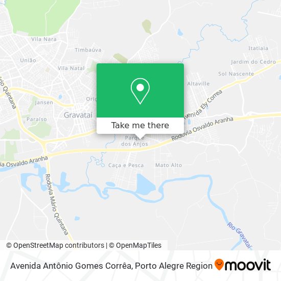 Mapa Avenida Antônio Gomes Corrêa