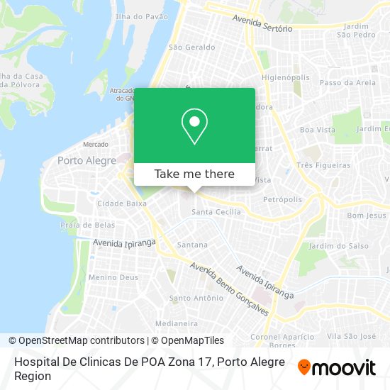 Mapa Hospital De Clinicas De POA Zona 17