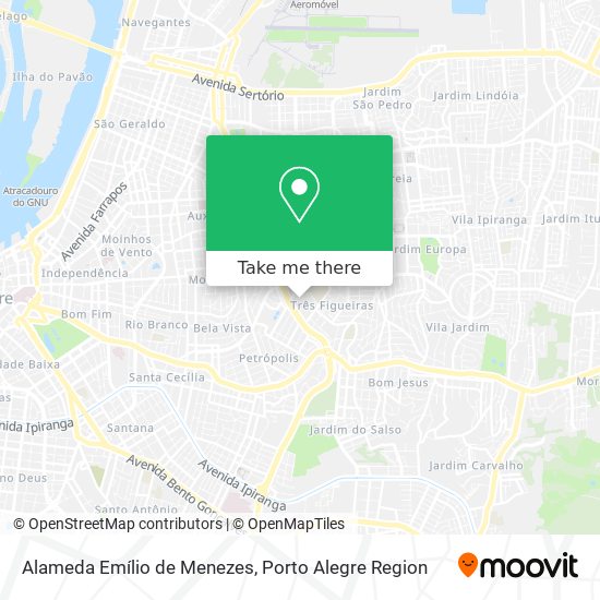 Mapa Alameda Emílio de Menezes