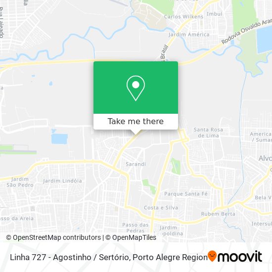 Linha 727 - Agostinho / Sertório map