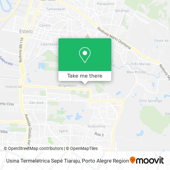Usina Termelétrica Sepé Tiaraju map