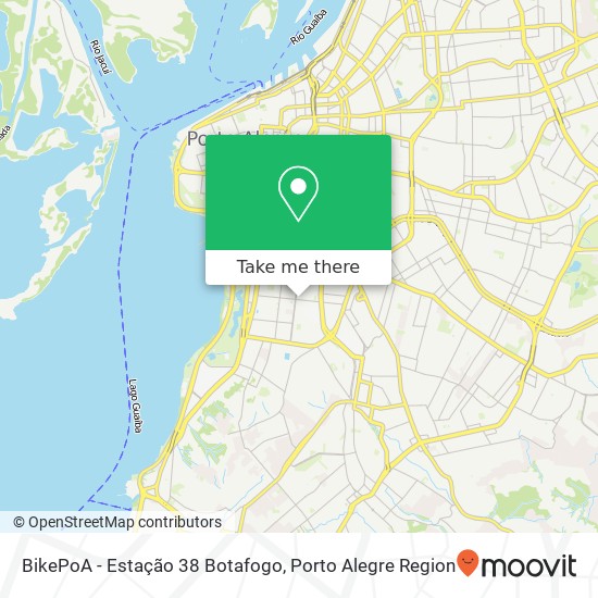 Mapa BikePoA - Estação 38 Botafogo