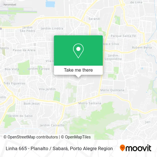 Linha 665 - Planalto / Sabará map