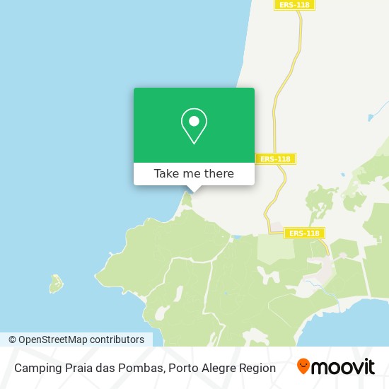 Camping Praia das Pombas map
