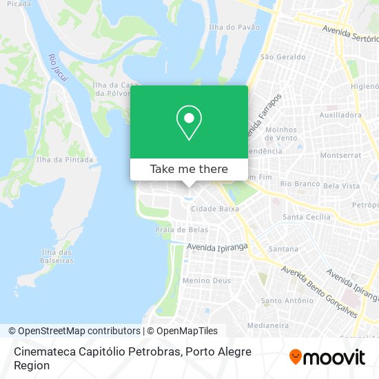 Mapa Cinemateca Capitólio Petrobras