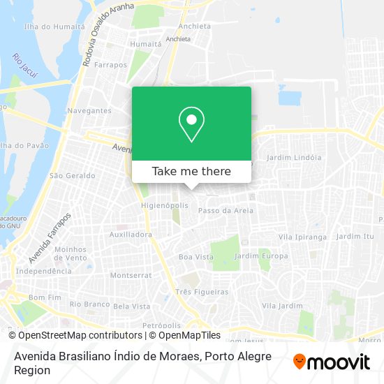 Avenida Brasiliano Índio de Moraes map