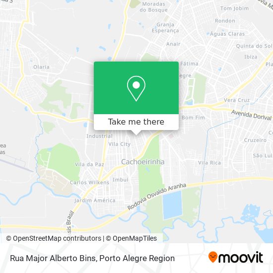 Rua Major Alberto Bins map