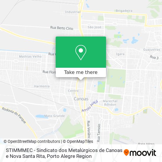 STIMMMEC - Sindicato dos Metalúrgicos de Canoas e Nova Santa Rita map